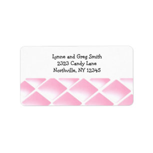 Roze Gequilte Diamanten Etiket