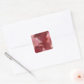 Roze geranium: bijna stevig lichtroze vierkante sticker (Envelop)