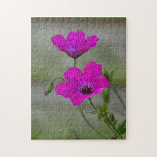 Roze Geranium Jigzaag Puzzel
