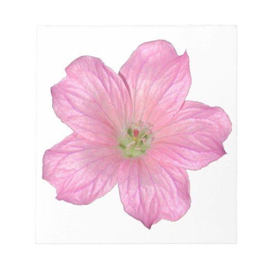Roze Geranium Notitieblok (Voorkant)