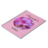 Roze Geranium Notitieboek (Linkerzijde)