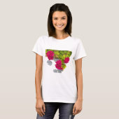 Roze Geranium T-shirt (Voorkant volledig)
