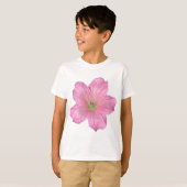 Roze Geranium T-shirt (Voorkant volledig)