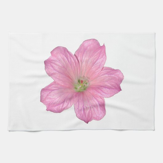 Roze Geranium Theedoek (Horizontaal)