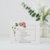 Roze Gerber Daisies RSVP Kaartje (Staand voorkant)