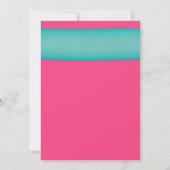 Roze Gerber Daisy Aqua Bridal Shower Kaart (Achterkant)