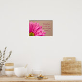 Roze Gerber Daisy Miracles Poster (Keuken)