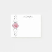 Roze Gerber Daisy Personalized Notes (Voorkant)