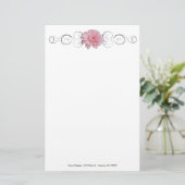 Roze Gerber Daisy Personalized Stationery Briefpapier (Staand voorkant)