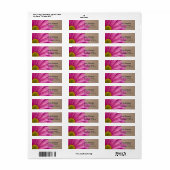 Roze Gerber Daisy Return Address Label (Full Sheet)