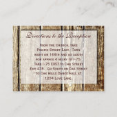 Roze Gerber Daisy Wedding Reception Direction Card Informatiekaartje (Achterkant)