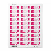 Roze Gerber Flowers Return Address Label (Full Sheet)