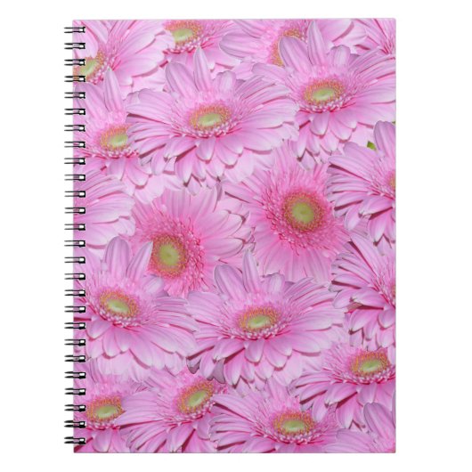 Roze Gerbera Bloemclusters, Notitieboek (Voorkant)
