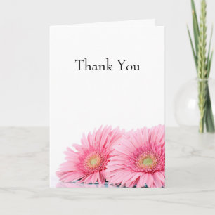 Roze Gerbera Daisies Elegant Photography Kaart