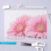 Roze Gerbera Daisies Elegant Photography Tissuepapier (Craft)