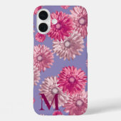 Roze Gerbera Daisy Bloemen Periwinkle Blauw Bloeme Case-Mate iPhone Case (Achterkant)