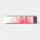 Roze Gerbera Daisy Bureau Naambordje (Voorkant)