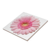 Roze Gerbera Daisy Ceramic Tile Tegeltje (Zijkant)