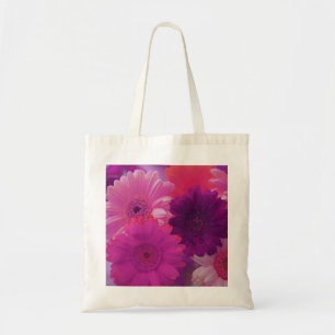 Roze Gerbera Daisy Flowers Art Canvas tassen