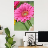 Roze Gerbera Daisy Poster Print (Thuiskantoor)