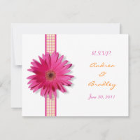  Roze Gerbera Daisy Response Kaart