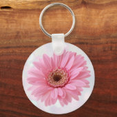 Roze Gerbera daisy Sleutelhanger (Voorkant)