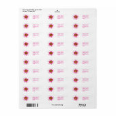 Roze Gerbera flower art Etiket (Full Sheet)
