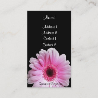 Roze Gerbera - Gepersonaliseerd Visitekaartje