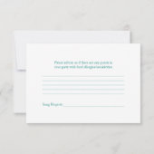 Roze Gerbera Madeliefje Turquoise Lint Trouw RSVP (Achterkant)