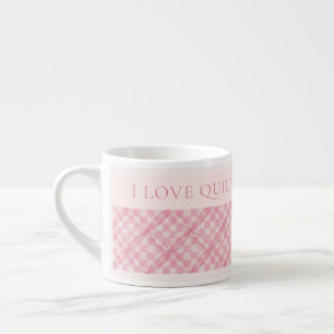 ROZE GEREGELDE DEKEN Espresso Kop + Tekst / Blos