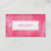 Roze gerolde inkt trendy modern visitekaartje (Voorkant)