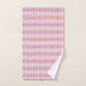 roze geruite handdoek set (Handdoek)