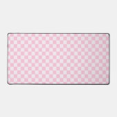 Roze geruite Mousepad Desktop Mat (Voorkant)