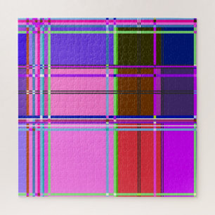 Roze geruite stofpatroon stof Madras Legpuzzel