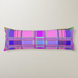 Roze geruite stofpatroon stof Madras Lichaamskussen