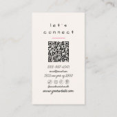 Roze geruite trendy Boho Funky Girly QR-code Visitekaartje (Achterkant)