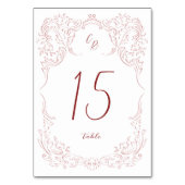 Roze geschetste bloeien Monogram bruiloft Kaart (Achterkant)