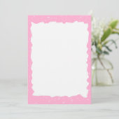 Roze Gescheurd Papier Custom Border Sjabloon Kaart (Staand voorkant)
