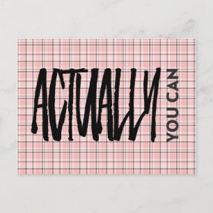 Roze gespeelde patroon eigenlijk kunt u positief c briefkaart