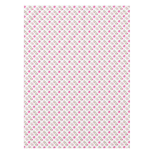 Roze, gestenciled Roos Patroontafels Tafelkleed (Voorkant)