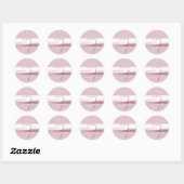Roze gestippelde Zwitserse Save the Date Sticker (Vel)
