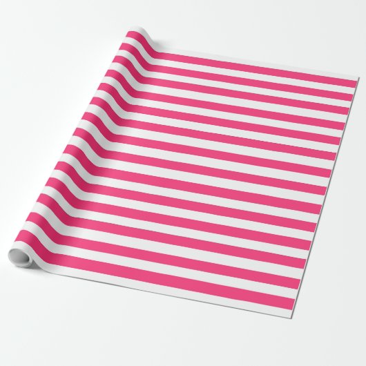 Roze gestreept cadeaupapier (Uitgerold)