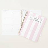 Roze Gestreept. Schattige gepersonaliseerd Planner (Display)