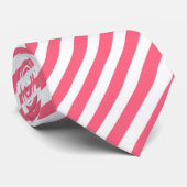 Roze gestreept stropdas (Opgerold)