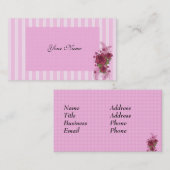 Roze gestreept Visitekaartje (Voorkant / Achterkant)