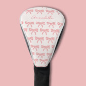 roze gestreepte boognaam golfheadcover
