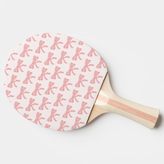  roze gestreepte boognaam tafeltennisbatje (Zijkant)