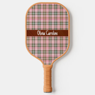 Roze gestreepte pickleball-paddles - gepersonalise pickleball paddle