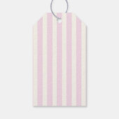 Roze Gestreepte Preppy Afstuderen Cadeaulabel (Achterkant)