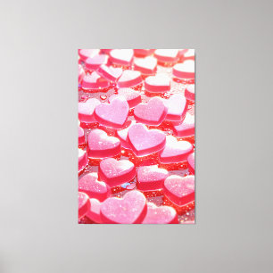 Roze gestrekte canvas print